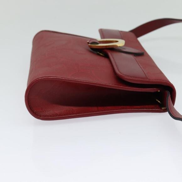 DIOR Trotter Canvas Shoulder Bag Red Gold - Picture 5 of 12